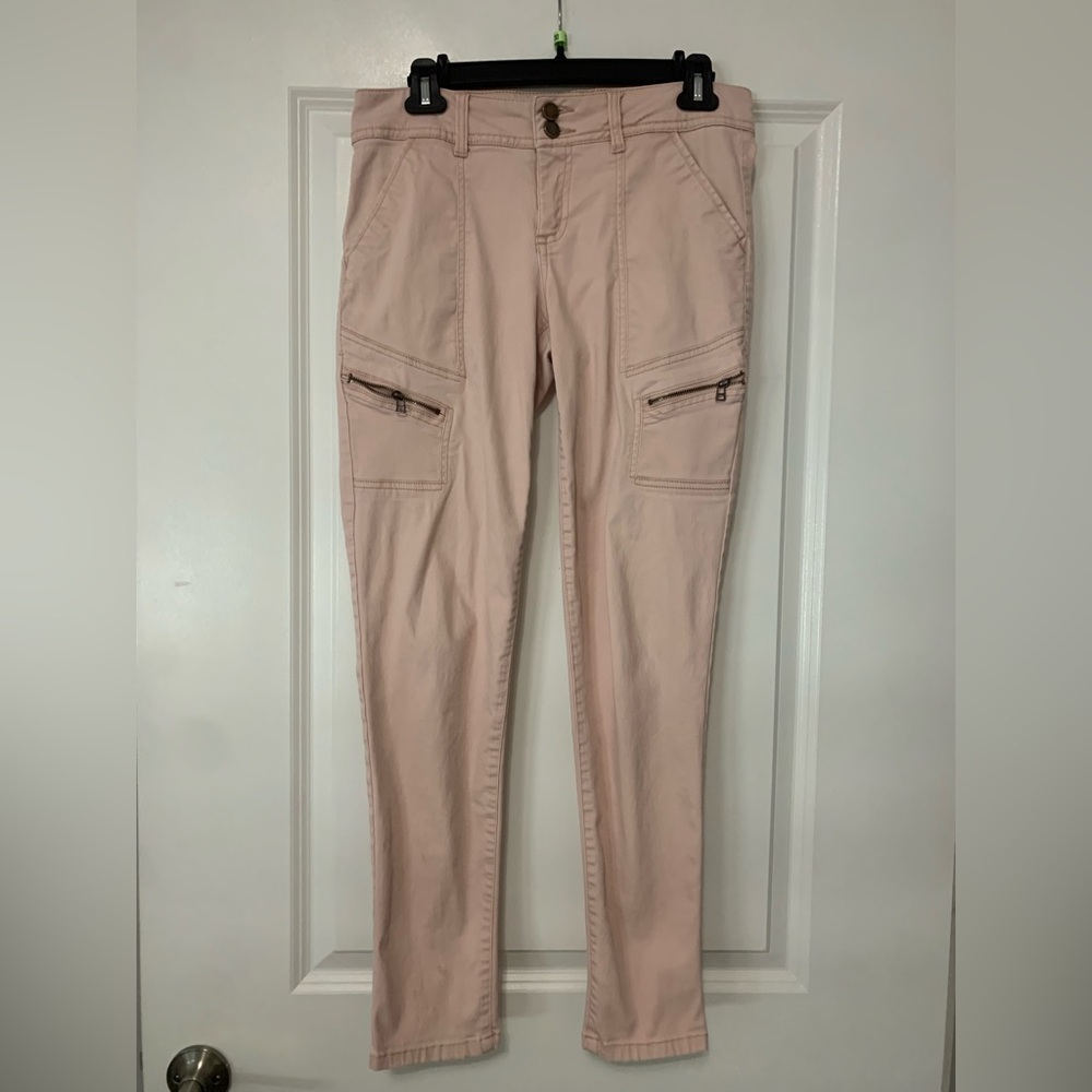Rewind Light Pink Skinny Cargo Pants